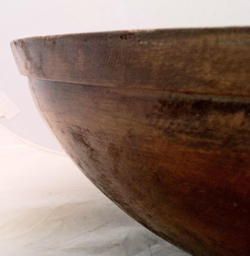 Antique 1800s Huge 22 Primitive Burl Wood Dough Bowl
