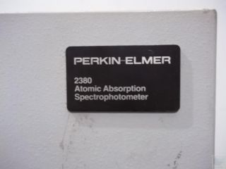 Perkin Elmer 2380 Atomic Absorption Spectrophotometer