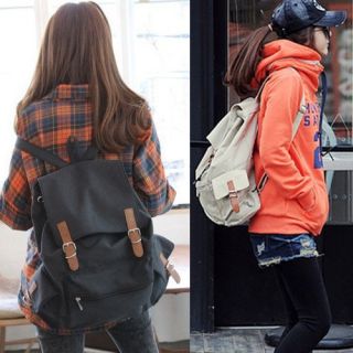 New Fashion 2 Colors Casual Canvas Backpack Rucksack Bag School