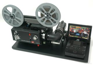 Elmo Movie Projector Telecine Video Transfer Unit Dual 8 Built In HD