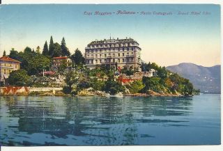 Antique Postcard LAGO MAGGIORE PALLANZA ITALY GRAND HOTEL EDEN unused