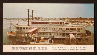 1970s Long Reuben E Lee Riverboat Newport Beach CA PC