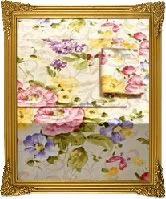 Elrene Sophia Rose Lilac Floral Damask Tablecloth NIP
