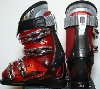 Nordica Beast 10 Red Black Ski Boots Mondo Size 23 0 US Mens 5 0