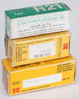 vintage Kodak EFKE 127 Roll Film in unopened boxes B/w   collect or