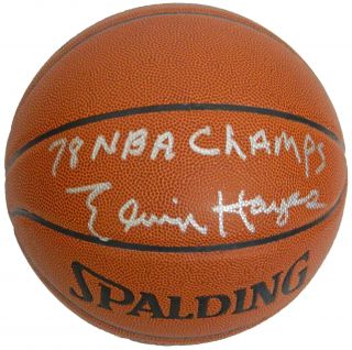 Elvin Hayes signed Spalding NBA Indoor/Outdoor basketball with 78 NBA