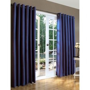 New Thermal Insulated Grommet Top Black Out BLACKOUT Drapes 80X84 Navy