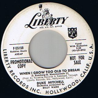 Duke Mitchell 45 Record Popcorn Soul DJ Promo Liberty Elvis VG Listen