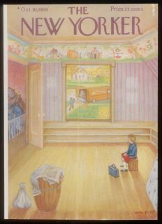 1959 Edna Eicke Little Girl Movies Art New Yorker Cover