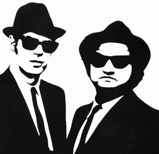Jake and Elwood 2 Sticker Vinyl Decal Blues Brothers