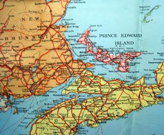 Canadian Government Road Map of Eastern Canada 1941