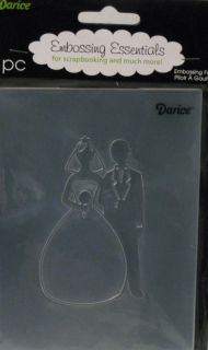 Darice Embossing Folders Bride and Groom Silhouette