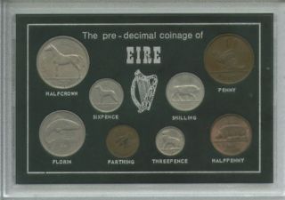 Republic of Ireland Eire Irish Pre Decimal Coinage Coin Gift Set in