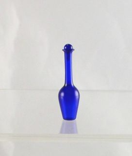Dollhouse Miniature Tall Cobalt Blue Glass Decanter