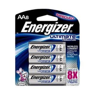 New Energizer 8x Ultimate Lithium AA Batteries Pack of 8