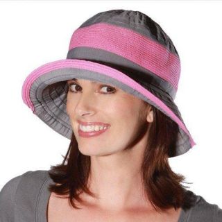 New Physician Endorsed Ladies Belle Epoque Sun Hat   Grey/Pink