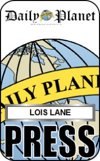 Lois Lane Press Pass Daily Planet Superman ID Card Pro