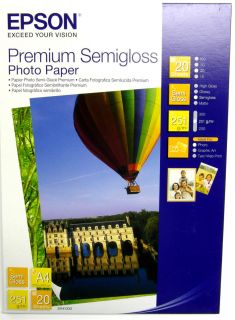 Epson Premium Semigloss Photo Paper Inkjet A4 21x29 7cm 20 Sheet