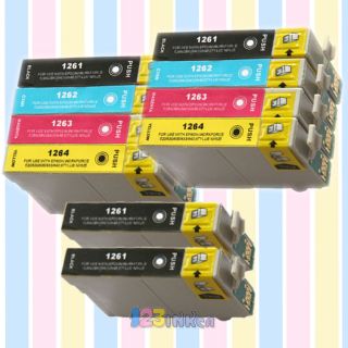 10 Pack 126 Ink for Epson Workforce 435 520 630 633 635 High Yield