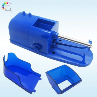 Blue Electric Cigarette Tobacco Rolling Roller Injector Auto Maker