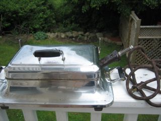 Vintage Electric Griddle Skillet Sandwich Grill Chrome Panini Maker