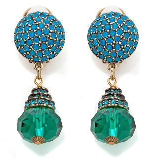 Heidi Daus Grand Museum Crystal Accented Drop Earrings at