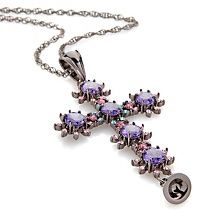 susan s cz and crystal floral design cross pendant price $ 19 95 $ 36
