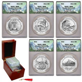  Commemorative Coins 2010 Set of 5 MS69 LE FDOI National Parks Coin Set