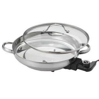 Aroma AFP 1600S Gourmet Series Stainless Steel Electric Skillet