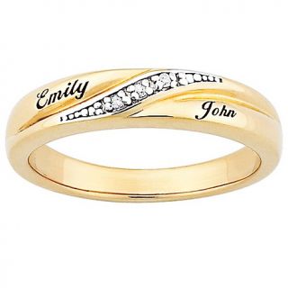 Jewelry Rings Personalized Ladies Diamond Accent Gold Plated