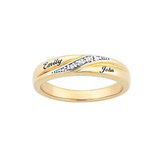 Jewelry Rings Personalized Ladies Diamond Accent Gold Plated