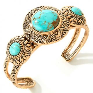 Studio Barse Turquoise Bronze 7 Cuff Bracelet