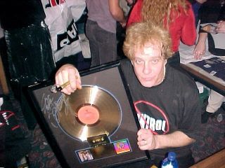 Eddie Money Life for The Taking Autographed RIAA Gold Record Award