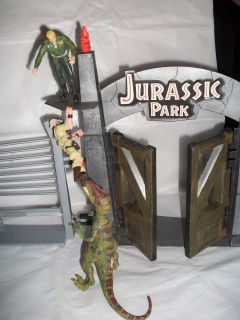 Jurassic Park Main Gate, Fences, RARE Raptor, Two Engen Hunters.
