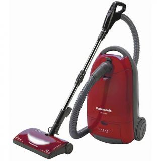 113 4115 panasonic 12 amp canister vacuum with hepa filter red rating