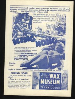 King Kong 1933 Original Advertising Pamphlet RARE