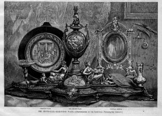 elkington ware helicon vase venetian mirror antique