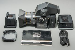  Bronica Sq 6x6 SLR w Prism 80mm Lens 120 220 Backs Pelican Case