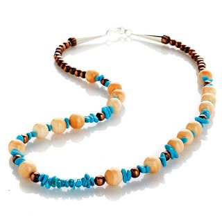  Southwest Turquoise, Shell and Copper Bead 19 3/4 Necklace