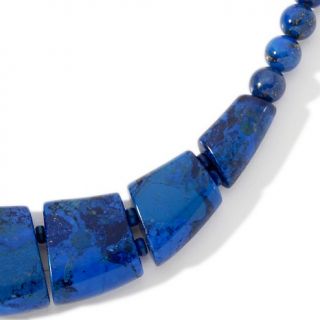  Blue King Mine Turquoise and Lapis Sterling Silver 19 1/2 Necklace