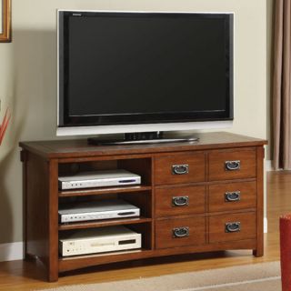 Solid Wood Bagley Oak Finish Entertainment Console TV Stand