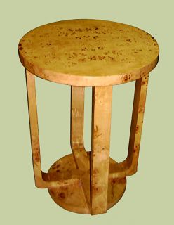ART DECO style Elm wood SIDE OCCASIONAL TABLE