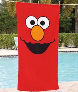 New Sesame Street Elmo Beach Towel Bath Decor