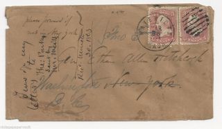 UNION MAJOR GENERAL ETHAN ALLEN HITCHCOCK POSTAL COVER WRITTEN IN HIS