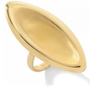  by Pinuccia Satin and Polished Elongated Technibond Ring Size 8
