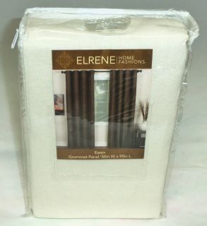 Elrene Window Treatments Essex Grommet White Window Panel 50 x 95