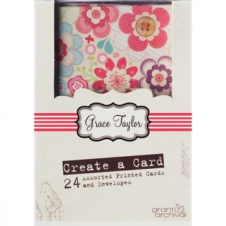  Create a Card Assorted Cards with Envelopes 24 Pack   Flower Power