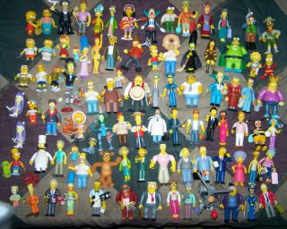 The Simpsons Toys Figures Huge Lot of 100 Playmates