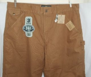 Mens Elkmont Thermal Lined Canvas Hunting Fishing Pants Carpenter