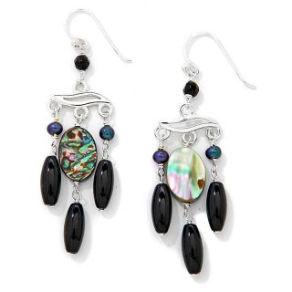 Studio Barse Studio Barse Onyx and Abalone Sterling Silver Earrings